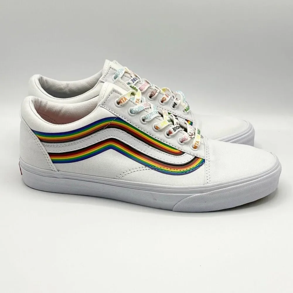 Vans Old Skool Pride White Sneakers - US Men’s 10